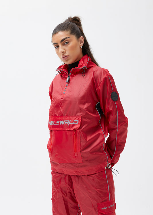 Red Windbreaker Tracksuit