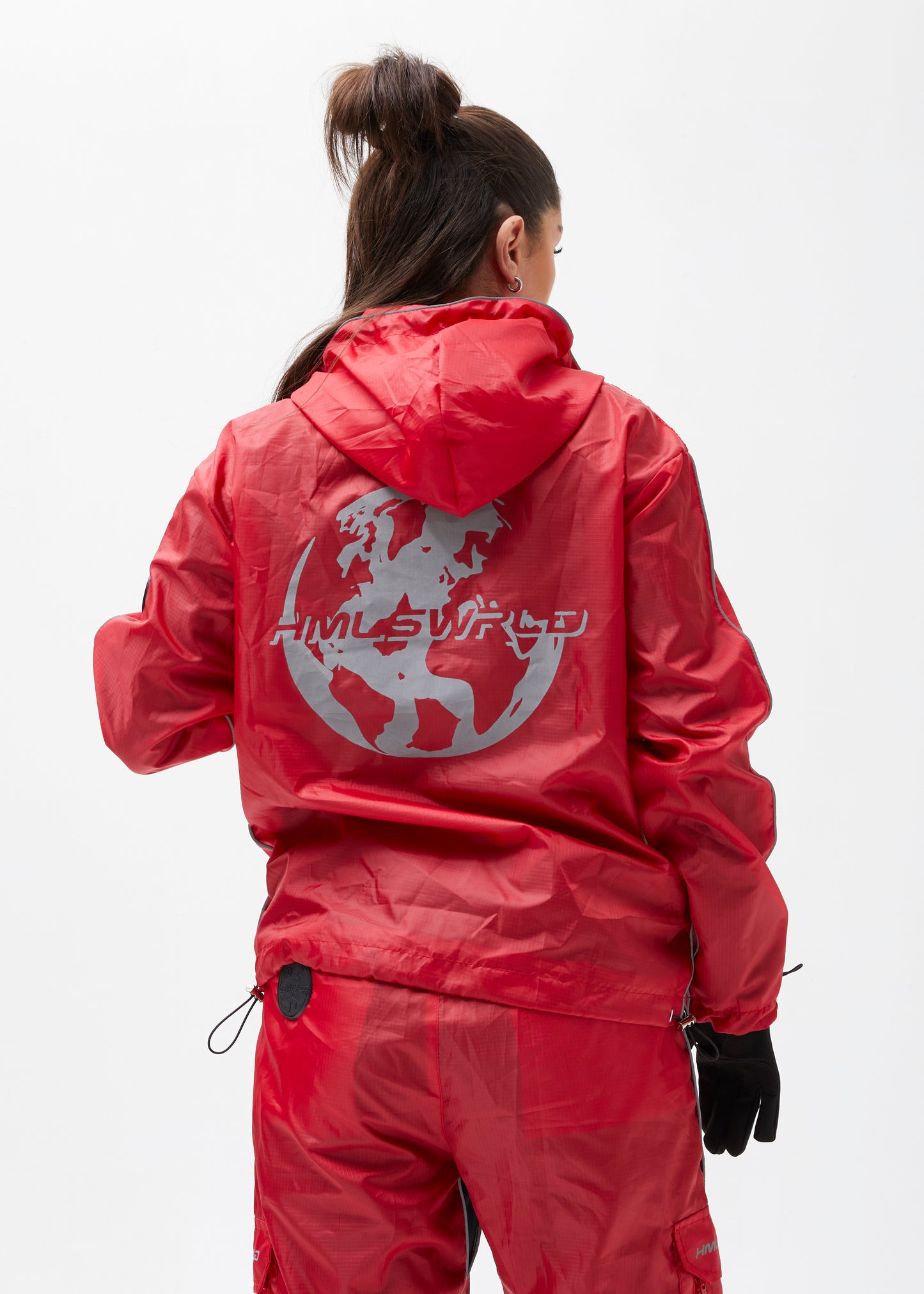 Red Windbreaker Tracksuit