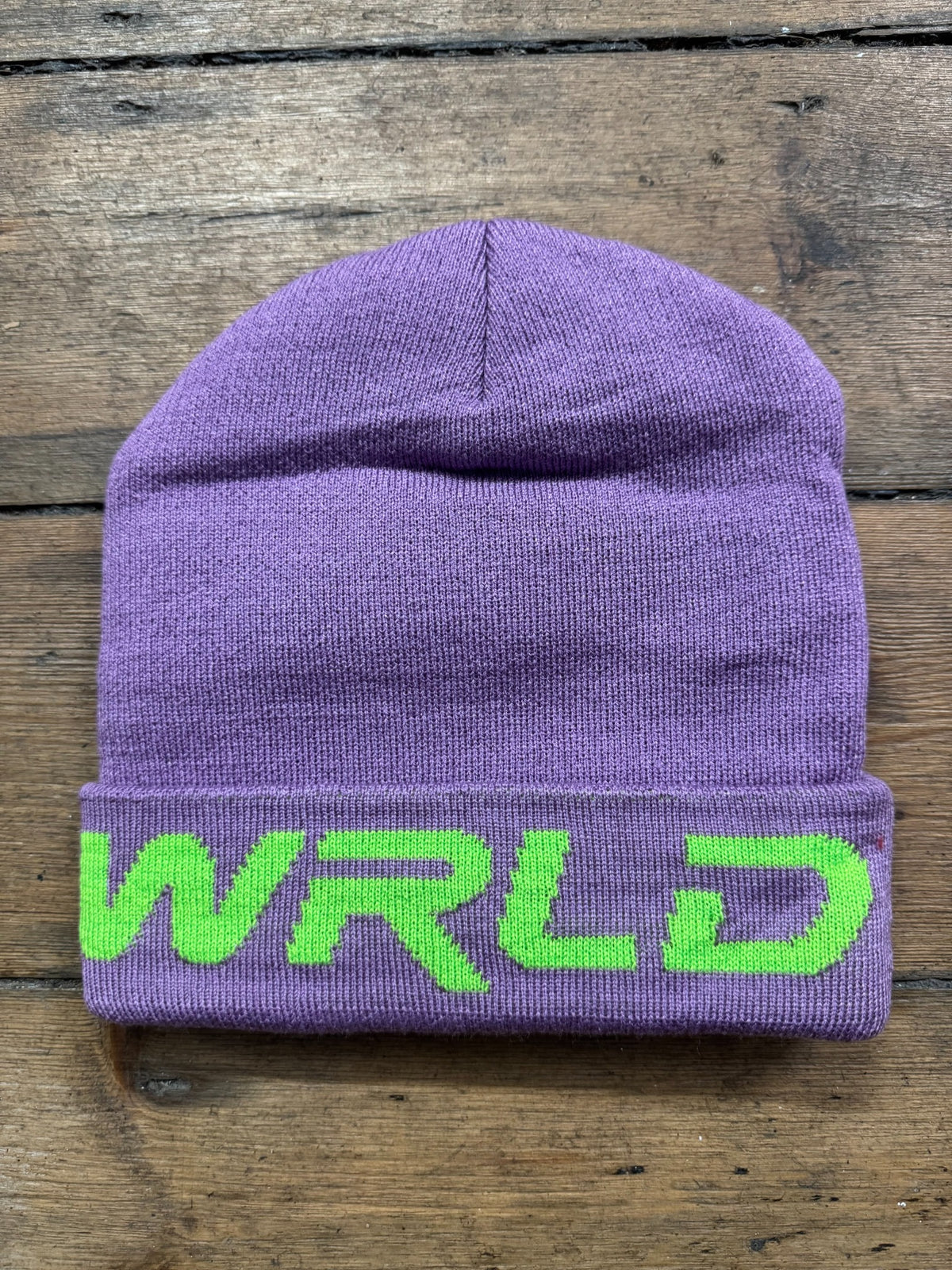 HMLSWRLD Utility Beanie – Lilac / Lime