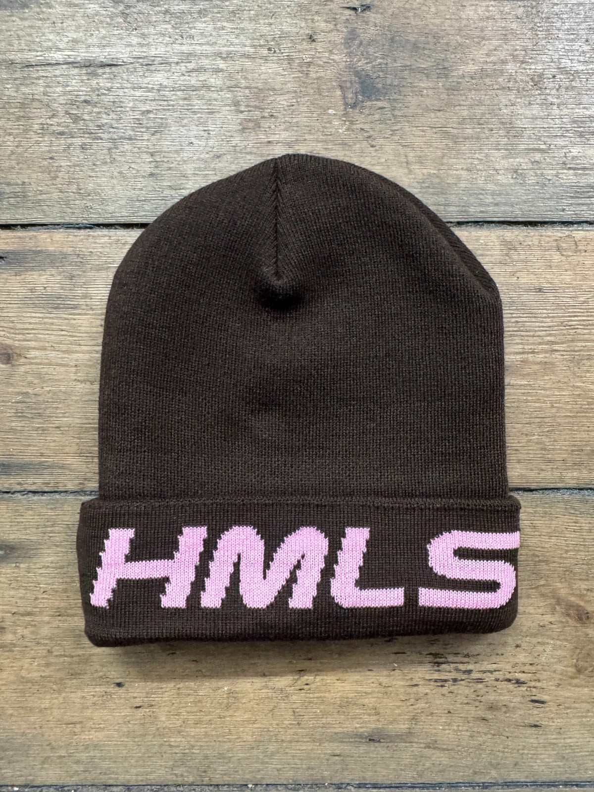 HMLSWRLD Utility Beanie – Brown / Pink
