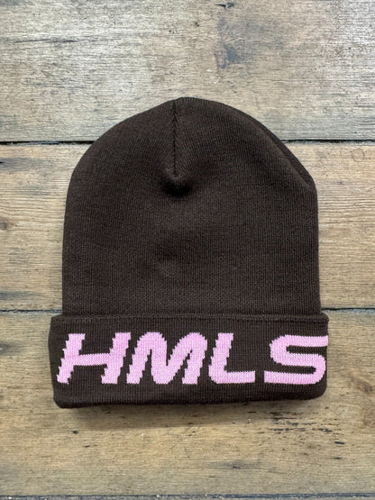 HMLSWRLD Utility Beanie – Brown / Pink