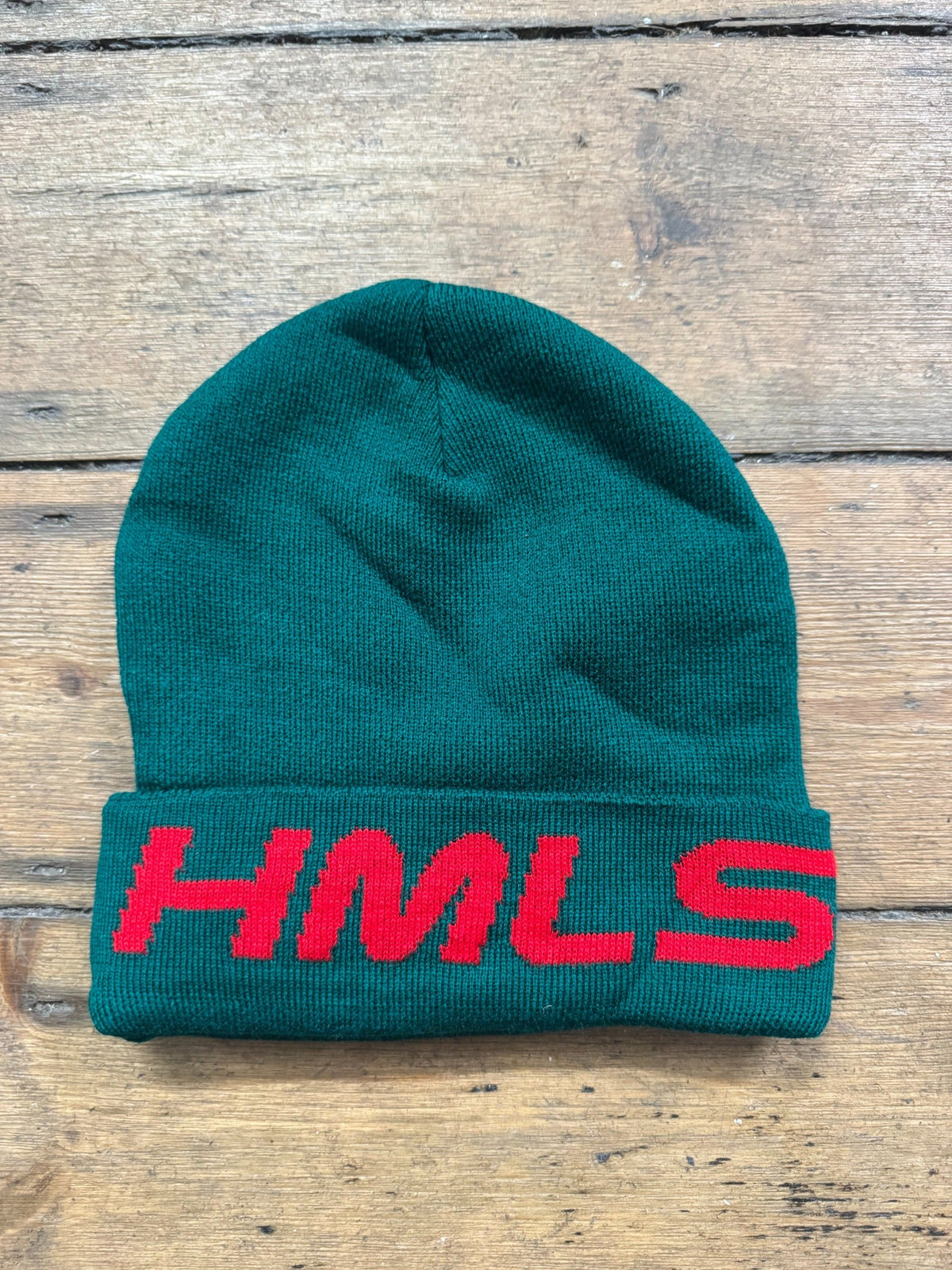 HMLSWRLD Utility Beanie – Teal / Red