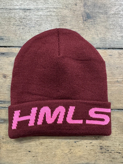HMLSWRLD Utility Beanie – Burgundy / Pink