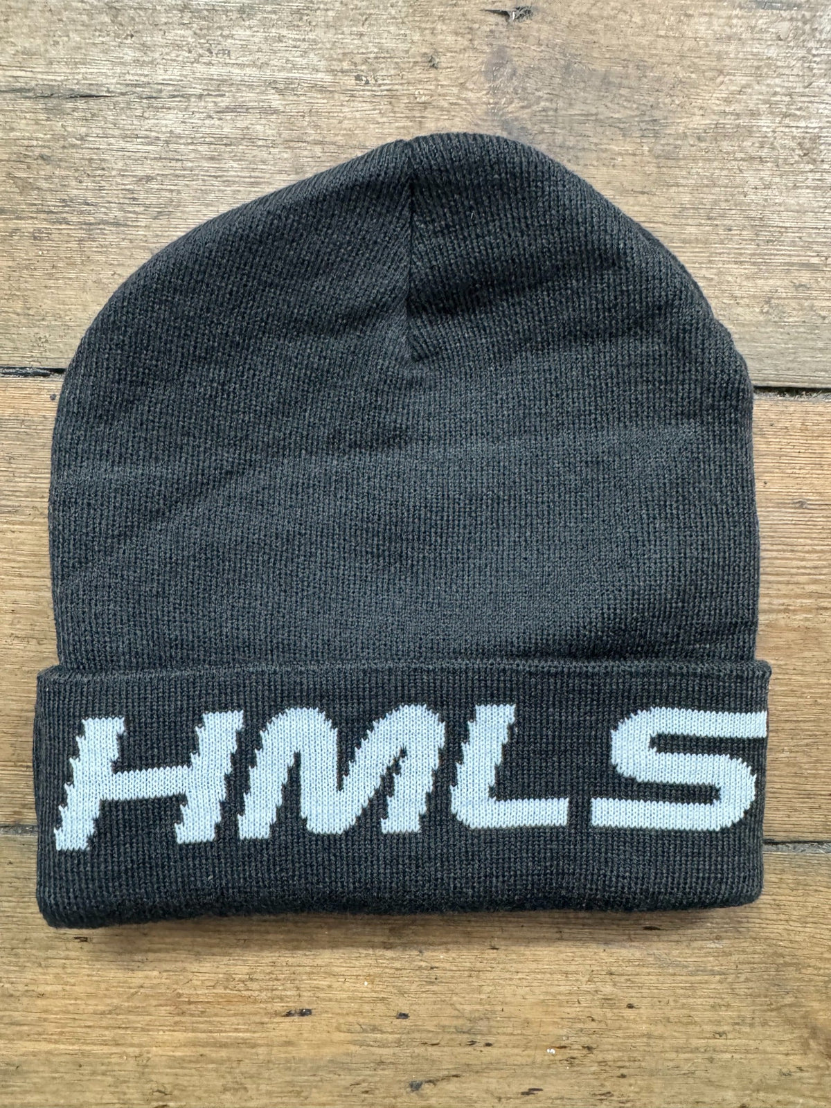HMLSWRLD Utility Beanie – Charcoal / White