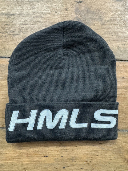 HMLSWRLD Utility Beanie – Charcoal / White